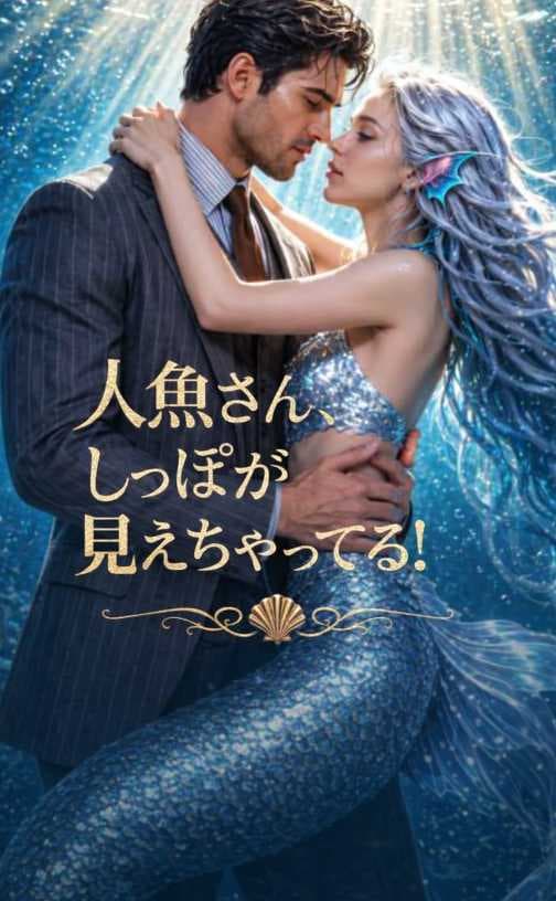 （吹き替え）人魚さん、しっぽが見えちゃってる！
